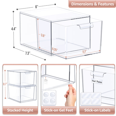 Makeup Organizer Drawers