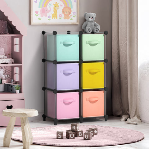 Cube Storage Organizer with Fabric Storage Bins