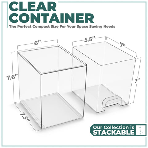 Acrylic Organizer Storage Drawers (4 Tall Drawer)