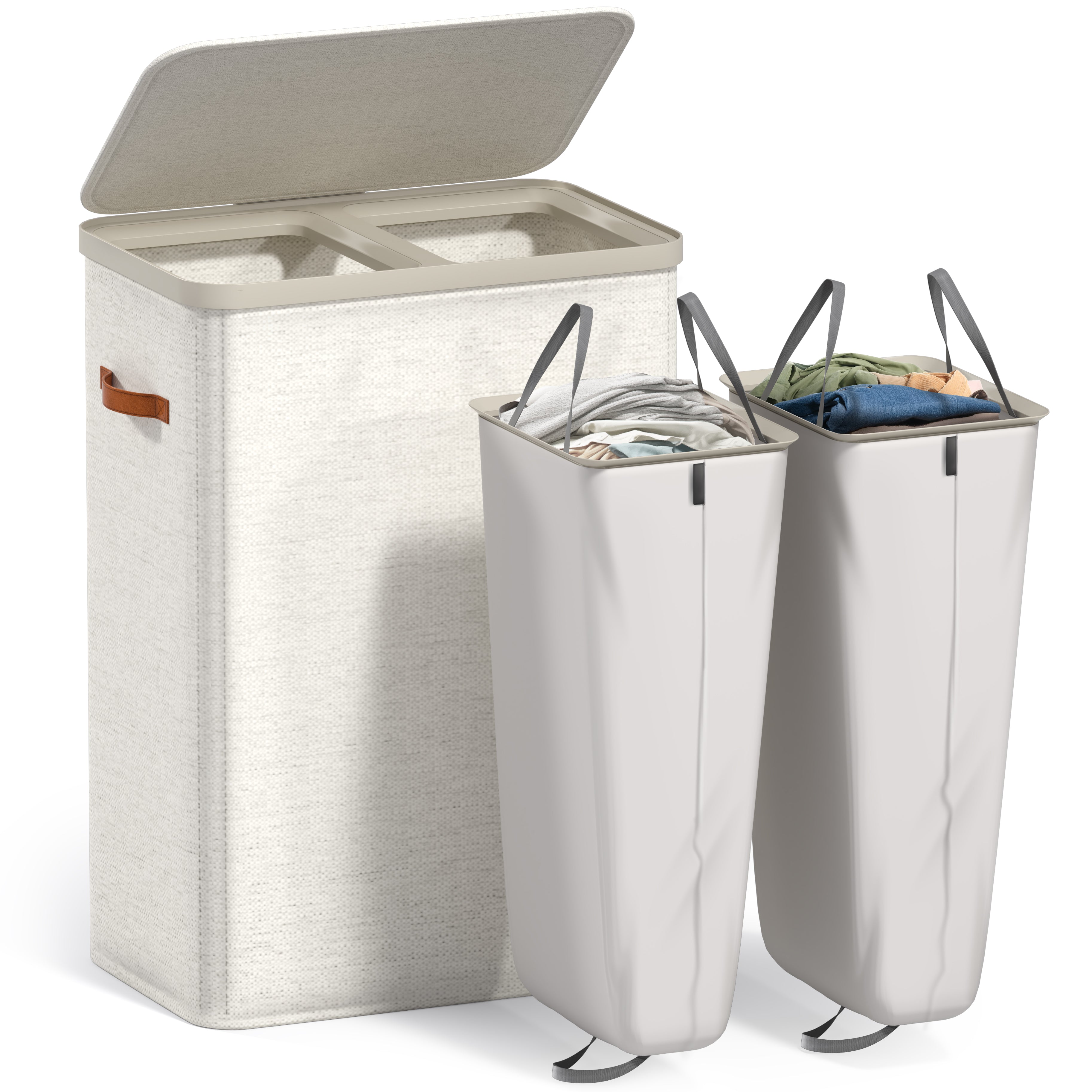 Collapsible Laundry Hamper with Lid - Sorbus Home