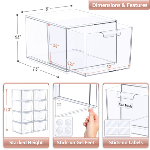 Makeup Organizer Drawers