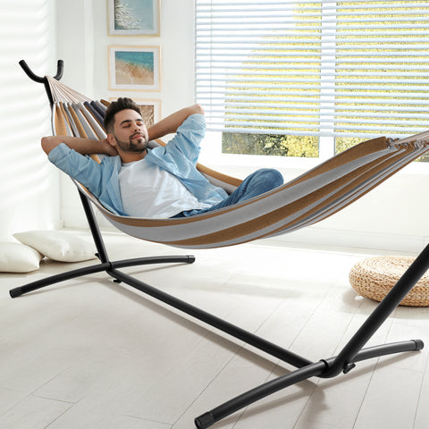 Double Hammock with Steel Stand
