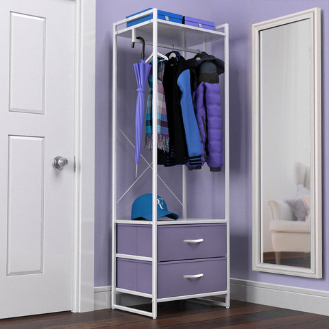 2 Drawer Clothing Rack Storage