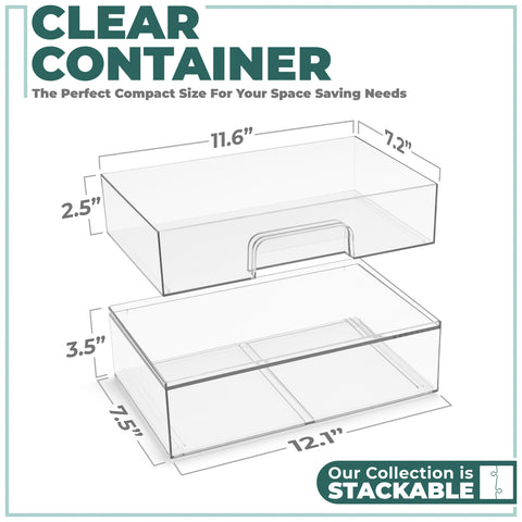 Acrylic Organizer Storage Drawers (4 Flat Drawer)