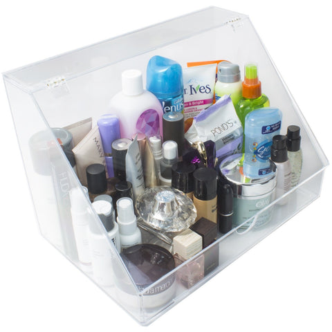 Slanted Lid Cosmetic Display Case