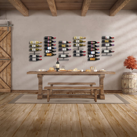 6-Tier Bottle Wall Mounted Wine Rack