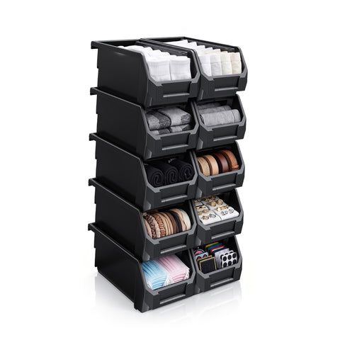 Medium Open Front Stackable Clothing Storage Bin