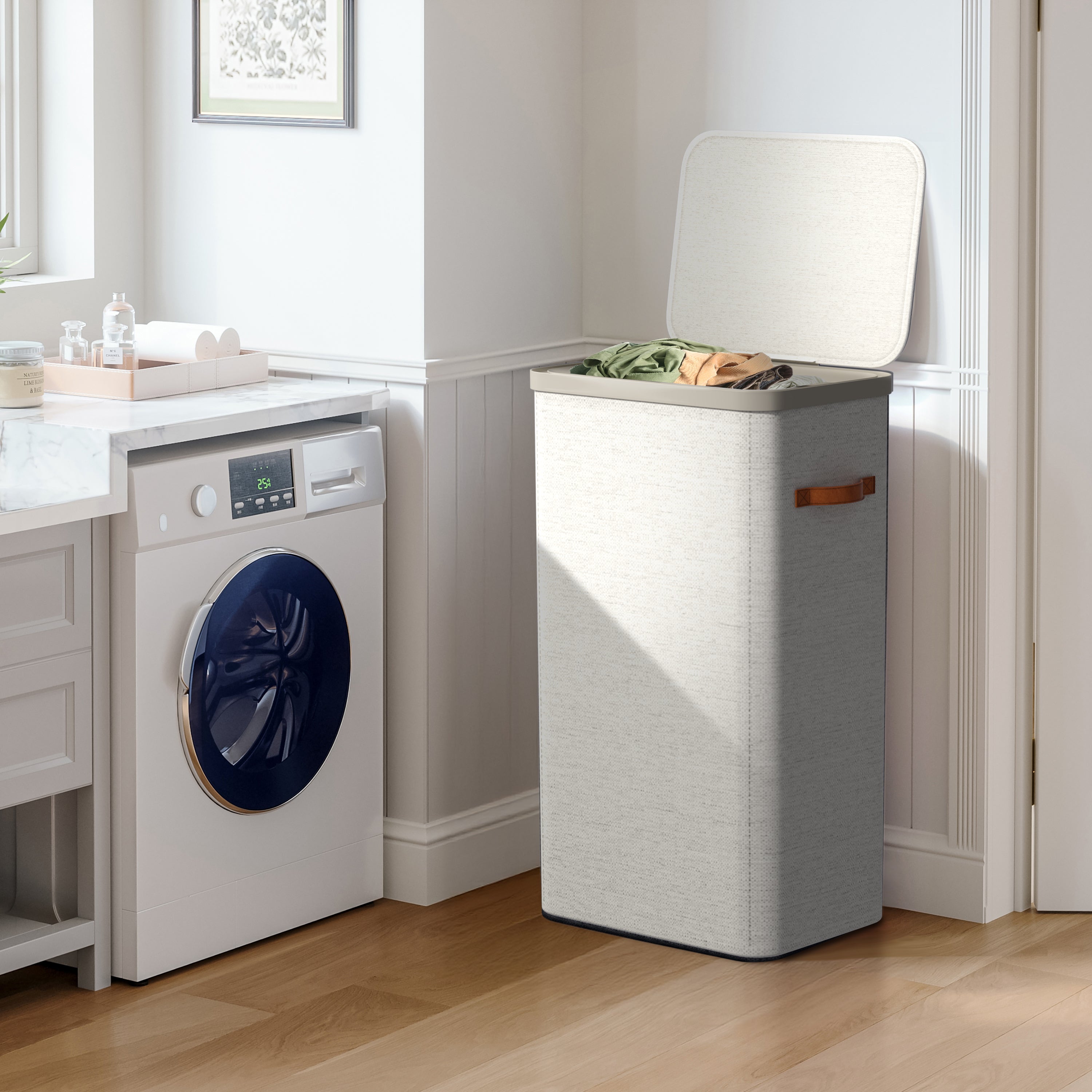 Collapsible Laundry Hamper with Lid - Sorbus Home