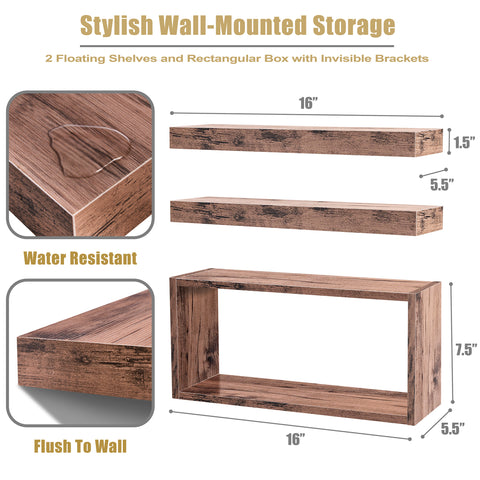 Floating Shelves for Wall (Set of 3)