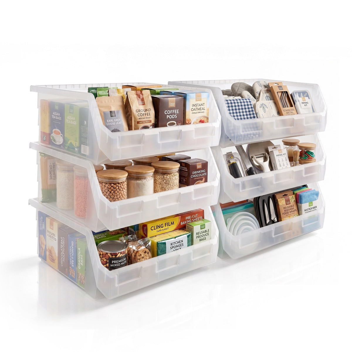 Open Front Kitchen Storage Bin