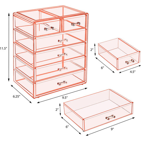 Makeup Organizer Drawer Set (6 Drawer)