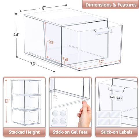 Makeup Organizer Drawers