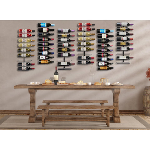 9 Bottle Wall Mounted Wine Rack