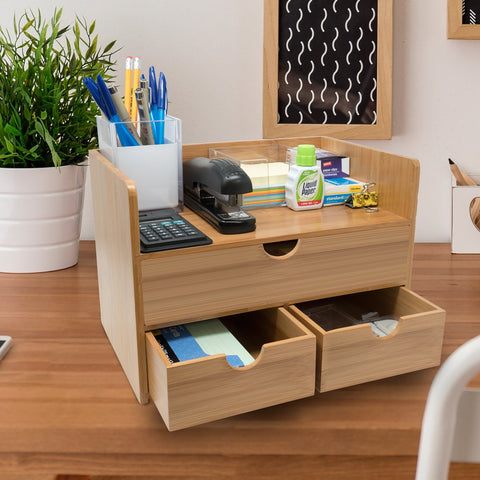 Bamboo Desk Organizer (3 Tier)