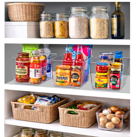 Clear Storage Bins with Handles