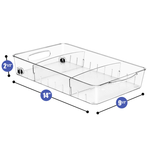 Clear Organizing Bins on Wheels