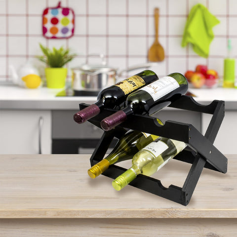 6 Bottle Bamboo Wine Rack