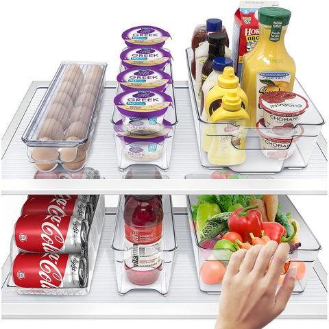 Plastic Container Bin Set (8 Pack)