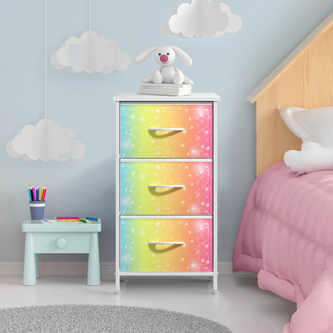 3 Drawer Display Nightstand