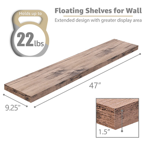 Extra Long Floating Shelves (Set of 3)