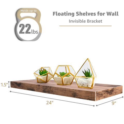 24" Floating Shelves (4 Pk)