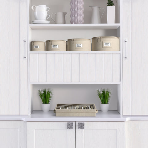 China Storage Dessert Plate Container Dinnerware Organizer (1 Piece)