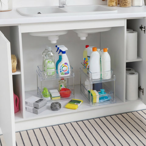 2-Tier Pull-Out Cleaning Organizers