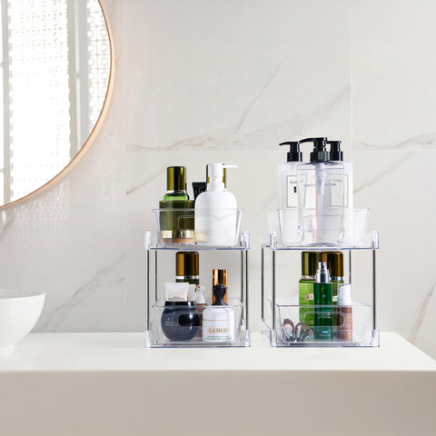 2-Tier Pull-Out Makeup Organizers