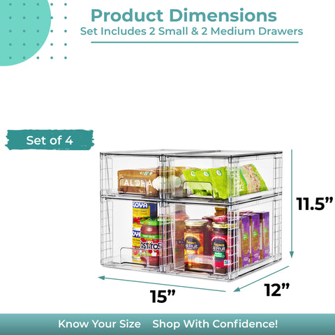 Stackable Pull-Out Drawer Bins