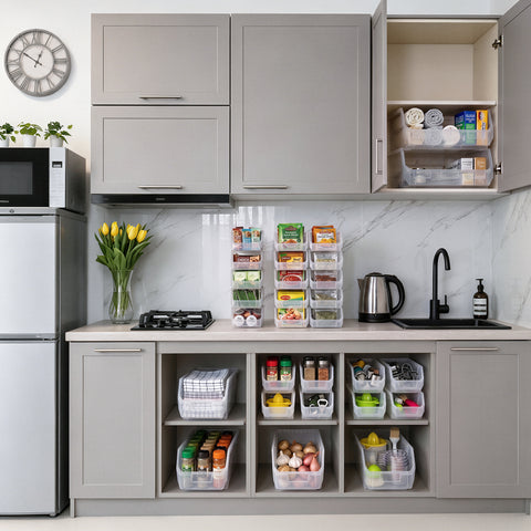 Open Front Kitchen Storage Bin