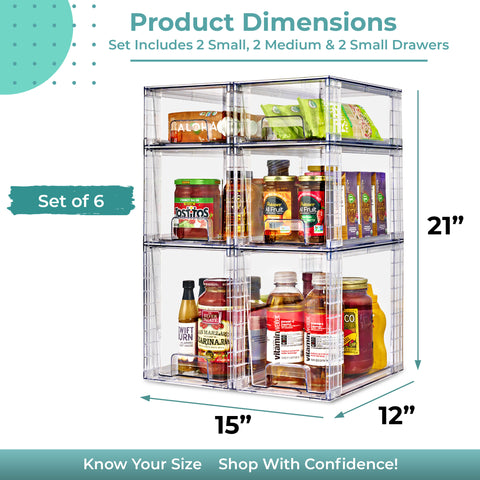 Stackable Pull-Out Drawer Bins