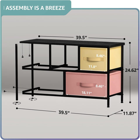 5 Drawer Wide Short Dresser