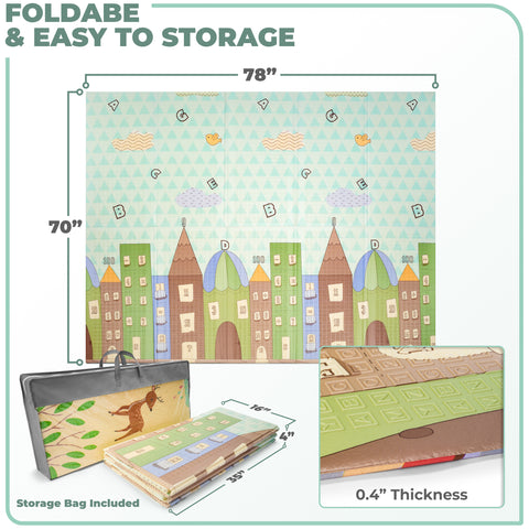 78" Charming Neighborhood Kids Foam Mat