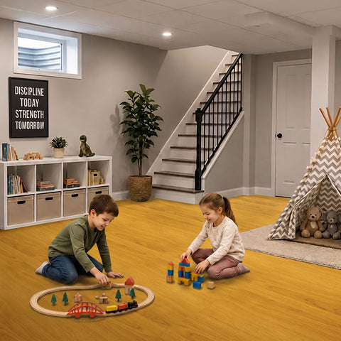 16 Tiles 64 Sq ft Wood Grain Foam Mats