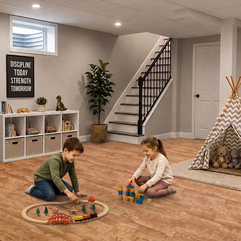 16 Tiles 64 Sq ft Wood Grain Foam Tiles