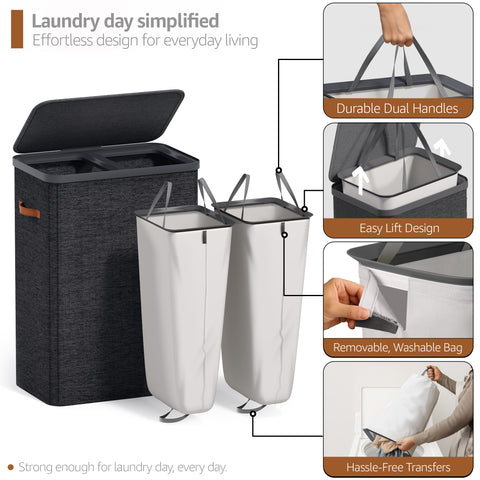 Collapsible Laundry Hamper with Lid - Sorbus Home