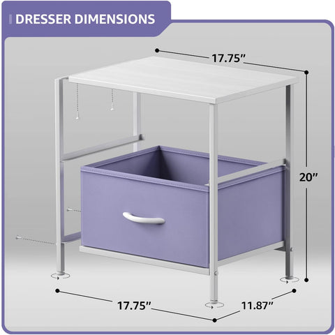 2 Drawer Display Nightstand