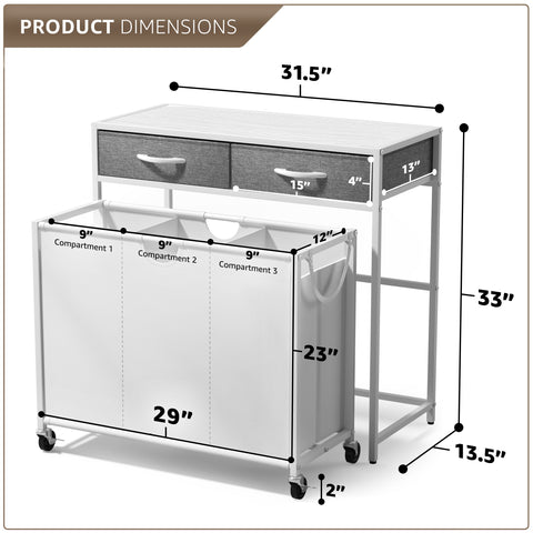 Pull-Out Laundry Hamper with Wheels