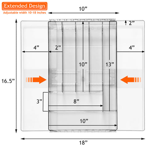 Expandable Kitchen Drawer Organizer & Utensil Tray