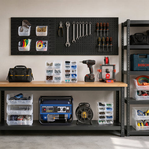 Open Front Garage Storage Bin