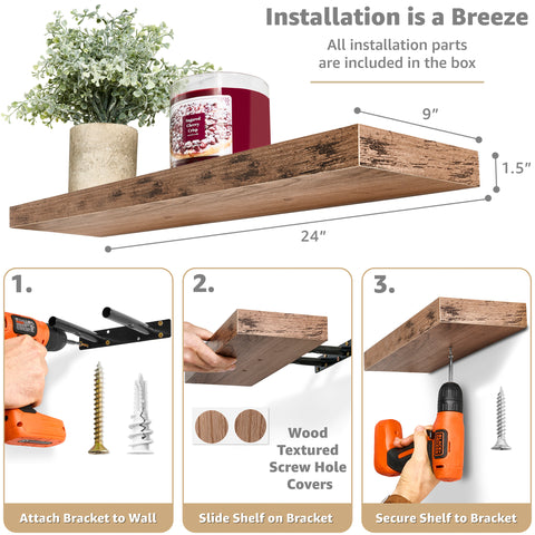 Rectangle Floating Shelf (1-Piece)