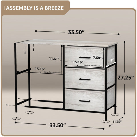 5 Drawer Dresser Nightstand