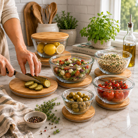 Glass Bowl Set with Airtight Lids