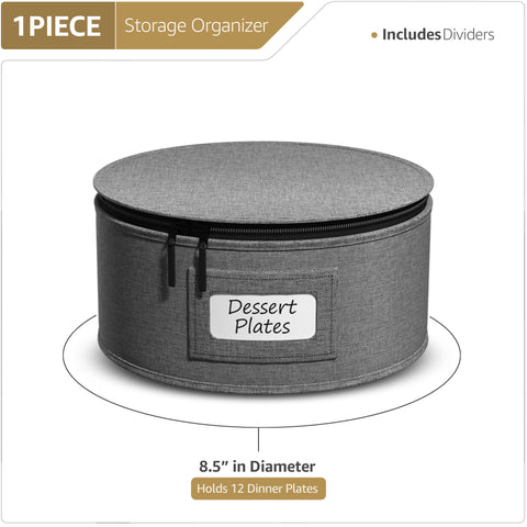 China Storage Dessert Plate Container Dinnerware Organizer (1 Piece)
