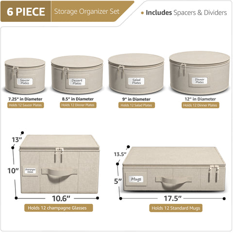 Dinnerware Container Set (6 Piece)