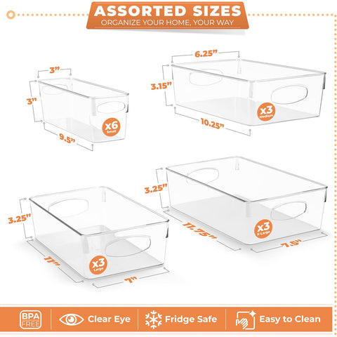 Plastic Clear Bins (15 pack)