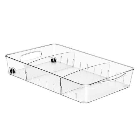 Clear Organizing Bins on Wheels