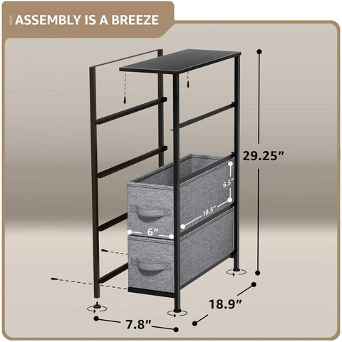 4 Drawer Narrow Storage Tower