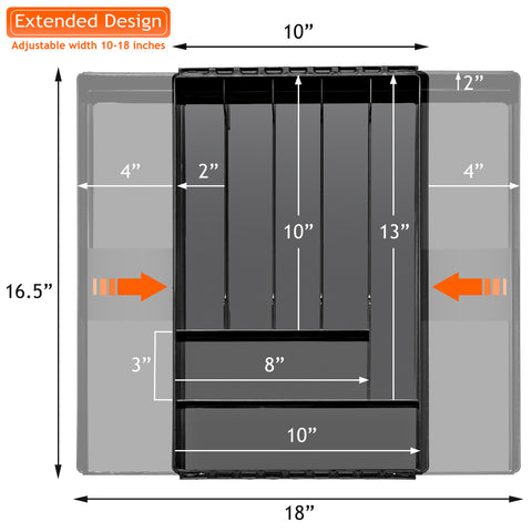 Expandable Kitchen Drawer Organizer & Utensil Tray