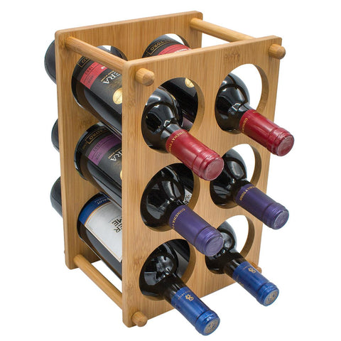 6 Bottle Bamboo Wine Rack (2 Tier)